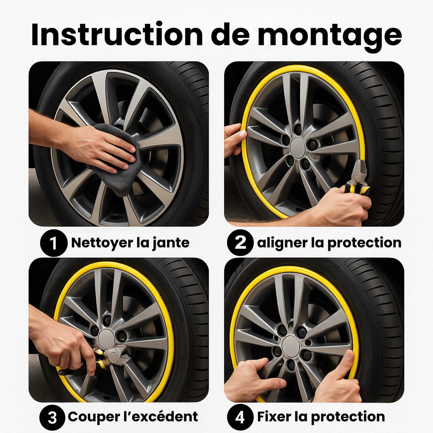 Protection de Jante Wheel Defend™ – Couleur Blanc